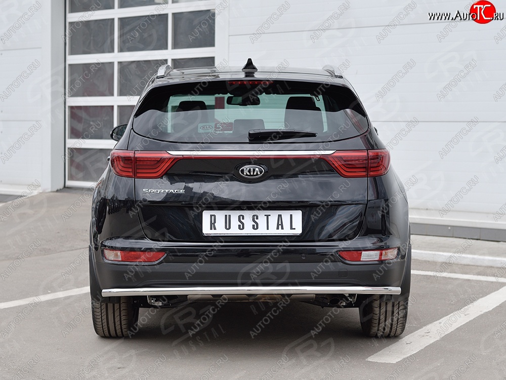 16 249 р. Защита заднего бампера (Ø42 мм, нержавейка) SLITKOFF  KIA Sportage  4 QL (2016-2018) дорестайлинг  с доставкой в г. Пермь