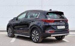 15 899 р. Защита заднего бампера (Ø63 мм дуга, нержавейка, кроме gt-line) SLITKOFF  KIA Sportage  4 QL (2016-2018) дорестайлинг  с доставкой в г. Пермь. Увеличить фотографию 2