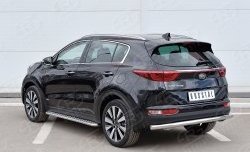 16 949 р. Защита заднего бампера (Ø63 мм, нержавейка, (кроме gt-line) SLITKOFF  KIA Sportage  4 QL (2016-2018) дорестайлинг  с доставкой в г. Пермь. Увеличить фотографию 2