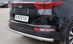 16 949 р. Защита заднего бампера (Ø63 мм, нержавейка, (кроме gt-line) SLITKOFF  KIA Sportage  4 QL (2016-2018) дорестайлинг  с доставкой в г. Пермь. Увеличить фотографию 3