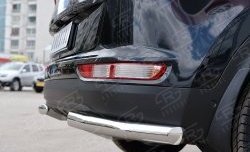 16 999 р. Защита заднего бампера (Ø63 мм уголки, нержавейка) SLITKOFF  KIA Sportage  4 QL (2016-2018) дорестайлинг  с доставкой в г. Пермь. Увеличить фотографию 3