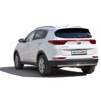 Защита заднего бампера ТехноСфера (Техно Сфера) (Сталь с покрытием, 51 mm) KIA Sportage  4 QL (2016-2018) дорестайлинг