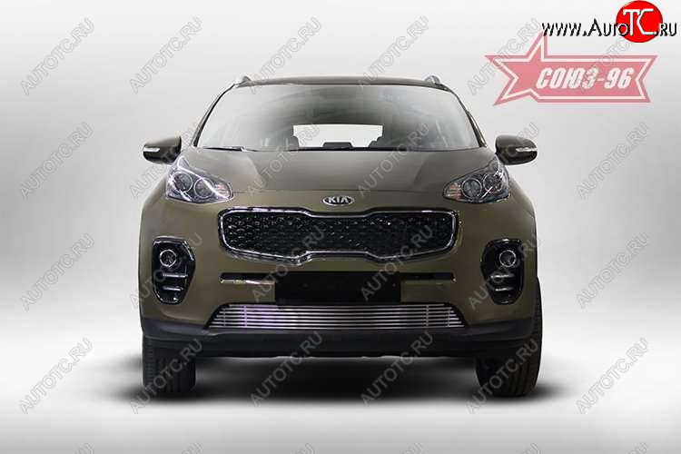 881 р. Декоративный элемент воздухозаборника Souz96  KIA Sportage  4 QL (2016-2022) дорестайлинг, рестайлинг (Хром 10 мм)  с доставкой в г. Пермь