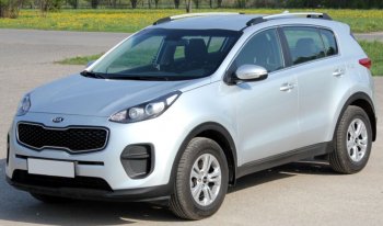 9 249 р. Рейлинги АПС  KIA Sportage  4 QL (2016-2022) дорестайлинг, рестайлинг (Башмак черный, профиль черный)  с доставкой в г. Пермь. Увеличить фотографию 2