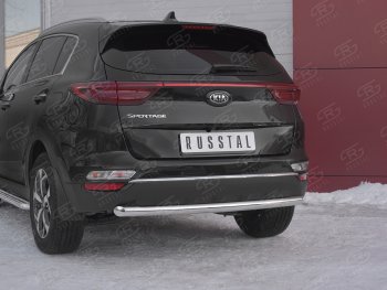 16 799 р. Защита заднего бампера (Ø63 мм, нержавейка) SLITKOFF  KIA Sportage  4 QL (2018-2022) рестайлинг  с доставкой в г. Пермь. Увеличить фотографию 2