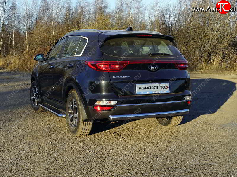 20 699 р. Защита заднего бампера (овальная) ТСС 75х42 мм  KIA Sportage  4 QL (2018-2022) рестайлинг  с доставкой в г. Пермь