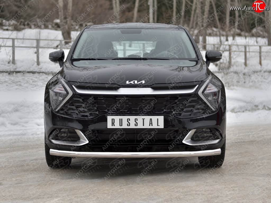15 899 р. Защита переднего бампера (кроме STYLE и X-LINE, труба, d63мм.) SLITKOFF  KIA Sportage  5 NQ5 (2021-2025)  с доставкой в г. Пермь