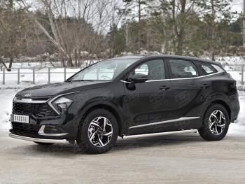 15 899 р. Защита переднего бампера (кроме STYLE и X-LINE, труба, d63мм.) SLITKOFF  KIA Sportage  5 NQ5 (2021-2025)  с доставкой в г. Пермь. Увеличить фотографию 4