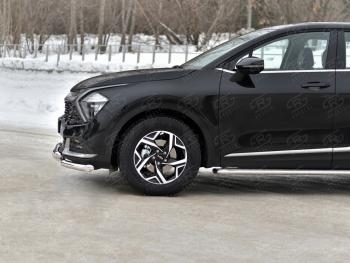 24 649 р. Защита переднего бампера (кроме STYLE и X-LINE, труба d63 с клыками) SLITKOFF  KIA Sportage  5 NQ5 (2021-2025)  с доставкой в г. Пермь. Увеличить фотографию 3
