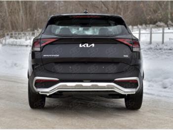Защита заднего бампера (труба, d42, волна) SLITKOFF KIA Sportage  5 NQ5 (2021-2025)