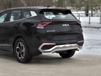 12 299 р. Защита заднего бампера (труба, d42, волна) SLITKOFF  KIA Sportage  5 NQ5 (2021-2025)  с доставкой в г. Пермь. Увеличить фотографию 2