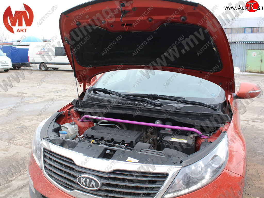 3 899 р. Растяжка (распорка) передних стоек регулир. MV-Tuning KIA Sportage 3 SL дорестайлинг (2010-2014)  с доставкой в г. Пермь