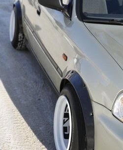 4 739 р. Универсальные фендера на колёсные арки RA (вынос 50 мм, комплект) Hyundai Accent 3 MC хэтчбек (2005-2011) (Поверхность глянец (под окраску))  с доставкой в г. Пермь. Увеличить фотографию 7