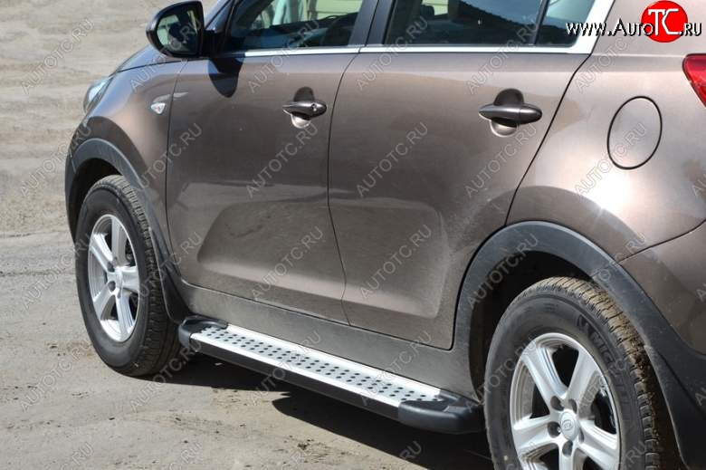21 999 р. Порожки для ног Бумер (алюминий)  KIA Sportage  3 SL (2010-2016) дорестайлинг, рестайлинг  с доставкой в г. Пермь