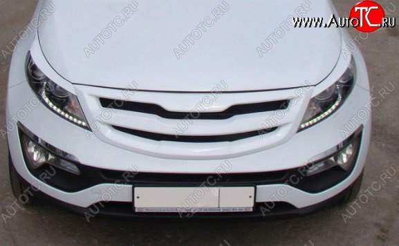 3 699 р. Решётка радиатора MV-Tuning  KIA Sportage  3 SL (2010-2016) дорестайлинг, рестайлинг (Неокрашенная, Без сетки)  с доставкой в г. Пермь