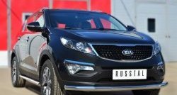 15 799 р. Одинарная защита переднего бампера диаметром 63 мм SLITKOFF  KIA Sportage  3 SL (2010-2014) дорестайлинг  с доставкой в г. Пермь. Увеличить фотографию 4