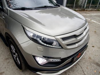 3 699 р. Решётка радиатора MV-Tuning  KIA Sportage  3 SL (2010-2016) дорестайлинг, рестайлинг (Неокрашенная, Без сетки)  с доставкой в г. Пермь. Увеличить фотографию 3