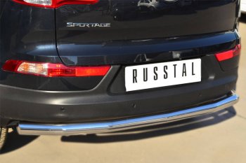 12 999 р. Защита заднего бампера (Ø63 мм, нержавейка) RUSSTAL  KIA Sportage  3 SL (2010-2016) дорестайлинг, рестайлинг  с доставкой в г. Пермь. Увеличить фотографию 2