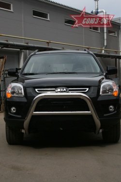 Защита переднего бампера Souz-96 (d76) KIA Sportage 2 JE,KM дорестайлинг (2004-2008)