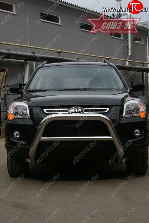 18 269 р. Защита переднего бампера Souz-96 (d76) KIA Sportage 2 JE,KM дорестайлинг (2004-2008)  с доставкой в г. Пермь