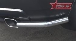 Защита заднего бампера из боковых уголков Souz-96 (d42) KIA Sportage  2 JE,KM (2004-2008) дорестайлинг