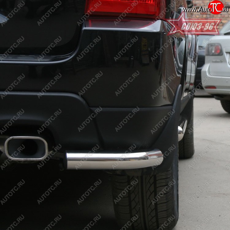 7 064 р. Защита заднего бампера из боковых уголков рестайлинг Souz-96 (d60)  KIA Sportage  2 JE,KM (2004-2008) дорестайлинг  с доставкой в г. Пермь