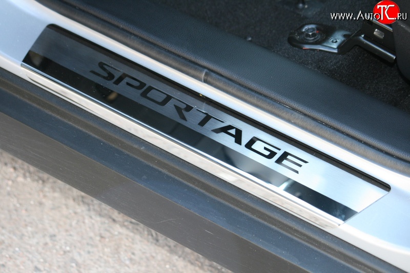 2 564 р. Комплект накладок на порожки автомобиля Novline  KIA Sportage  2 JE,KM (2004-2008) дорестайлинг  с доставкой в г. Пермь