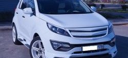 Накладка на передний бампер JSW Style KIA Sportage  3 SL (2010-2014) дорестайлинг