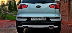 5 399 р. Накладка на задний бампер Ixion Style  KIA Sportage  3 SL (2010-2016) дорестайлинг, рестайлинг (Неокрашенная)  с доставкой в г. Пермь. Увеличить фотографию 3