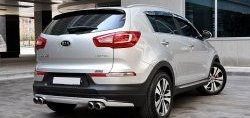 5 399 р. Накладка на задний бампер Ixion Style  KIA Sportage  3 SL (2010-2016) дорестайлинг, рестайлинг (Неокрашенная)  с доставкой в г. Пермь. Увеличить фотографию 8