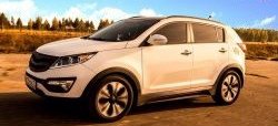 Пороги накладки JSW Style KIA Sportage  3 SL (2010-2016) дорестайлинг, рестайлинг