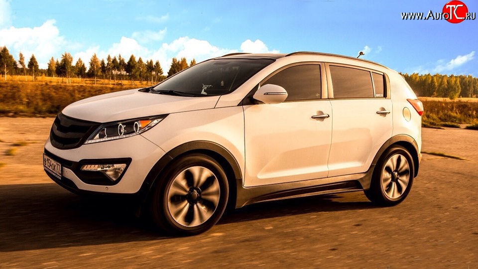 12 599 р. Пороги накладки JSW Style  KIA Sportage  3 SL (2010-2016) дорестайлинг, рестайлинг (Неокрашенные)  с доставкой в г. Пермь