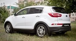 8 249 р. Пороги накладки RA  KIA Sportage  3 SL (2010-2016) дорестайлинг, рестайлинг (Неокрашенные)  с доставкой в г. Пермь. Увеличить фотографию 2