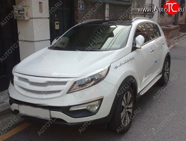 1 649 р. Реснички на фары CT KIA Sportage 3 SL дорестайлинг (2010-2014) (Неокрашенные)  с доставкой в г. Пермь