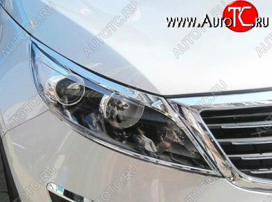 3 599 р. Накладки на фары СТ KIA Sportage 3 SL дорестайлинг (2010-2014) (Неокрашенные)  с доставкой в г. Пермь