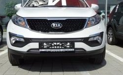 1 539 р. Нижняя сетка на бампер (рестайлинг) Russtal (хром) KIA Sportage 3 SL дорестайлинг (2010-2014)  с доставкой в г. Пермь. Увеличить фотографию 2