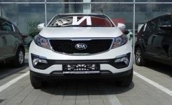 1 539 р. Нижняя сетка на бампер (рестайлинг) Russtal (хром) KIA Sportage 3 SL дорестайлинг (2010-2014)  с доставкой в г. Пермь. Увеличить фотографию 4