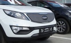 1 539 р. Нижняя сетка на бампер (рестайлинг) Russtal (хром) KIA Sportage 3 SL дорестайлинг (2010-2014)  с доставкой в г. Пермь. Увеличить фотографию 10