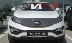 1 539 р. Нижняя сетка на бампер (рестайлинг) Russtal (хром) KIA Sportage 3 SL дорестайлинг (2010-2014)  с доставкой в г. Пермь. Увеличить фотографию 11