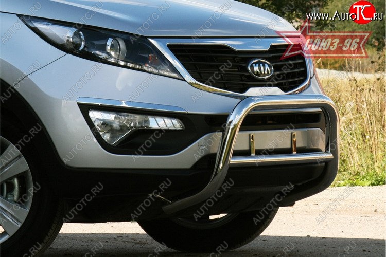 13 229 р. Защита переднего бампера Souz-96 (d60) KIA Sportage 3 SL дорестайлинг (2010-2014)  с доставкой в г. Пермь