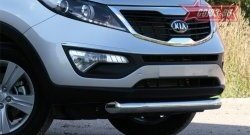 Защита переднего бампера одинарная Souz-96 (d76) KIA Sportage 3 SL дорестайлинг (2010-2014)