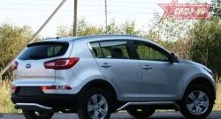 17 639 р. Защита заднего бампера с профилем Souz-96 (d60)  KIA Sportage  3 SL (2010-2016) дорестайлинг, рестайлинг  с доставкой в г. Пермь. Увеличить фотографию 2