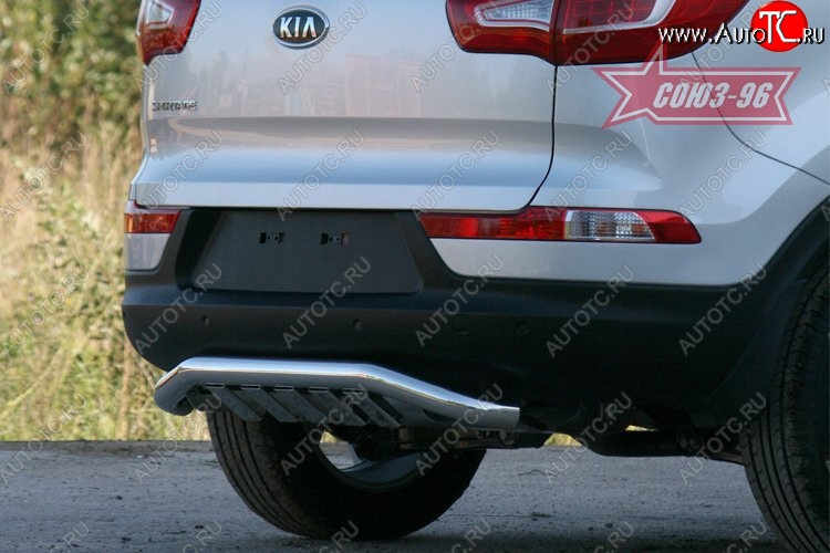 17 639 р. Защита заднего бампера с профилем Souz-96 (d60)  KIA Sportage  3 SL (2010-2016) дорестайлинг, рестайлинг  с доставкой в г. Пермь