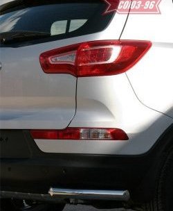 Защита заднего бампера из боковых уголков Souz-96 (d60) KIA Sportage  3 SL (2010-2016) дорестайлинг, рестайлинг