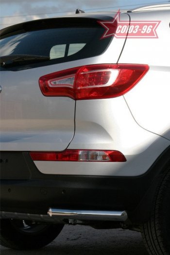 Защита заднего бампера из боковых уголков Souz-96 (d60) KIA Sportage  3 SL (2010-2016) дорестайлинг, рестайлинг