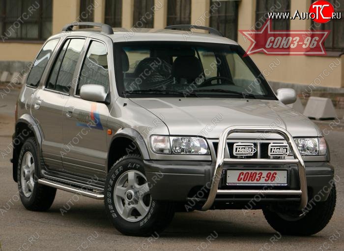 10 079 р. Защита переднего бампера Souz-96 (d60)  KIA Sportage  1 JA (1993-2006)  с доставкой в г. Пермь