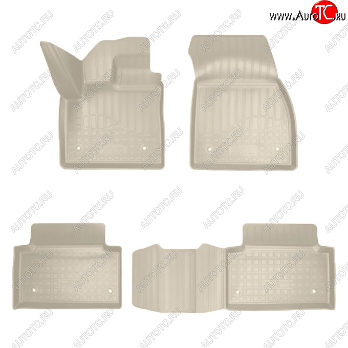 2 349 р. Коврики салонные Noplast (3D)  Land Rover Range Rover Evoque  2 L551 (2018-2025) (Бежевые)  с доставкой в г. Пермь