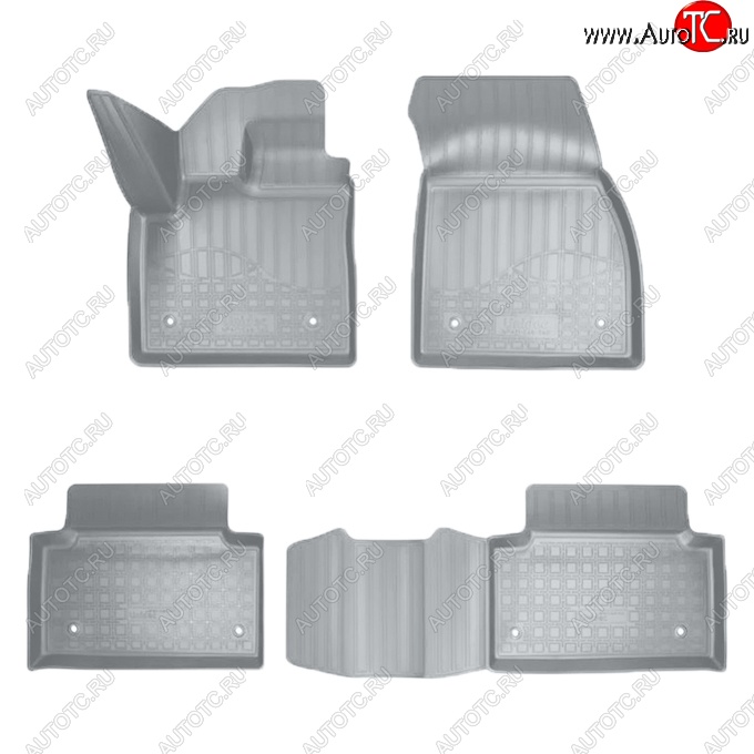 3 699 р. Коврики салонные Noplast (3D)  Land Rover Range Rover Evoque  2 L551 (2018-2025) (Серые)  с доставкой в г. Пермь