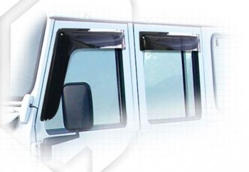 Дефлектора окон CA-Plastiс Land Rover Defender 130  1 L316 (1990-2007) дорестайлинг пикап (Classic полупрозрачный)
