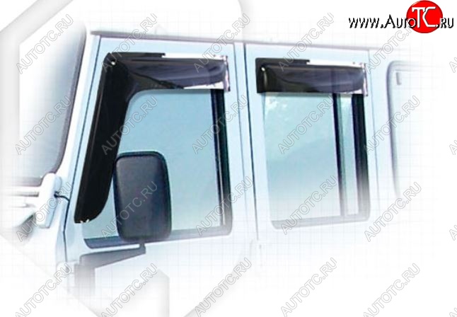 1 999 р. Дефлектора окон CA-Plastiс  Land Rover Defender 130  1 L316 (1990-2007) дорестайлинг пикап (Classic полупрозрачный)  с доставкой в г. Пермь